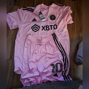 Brand New Adidas Lionel Messj Jersey & Short Set size 3x